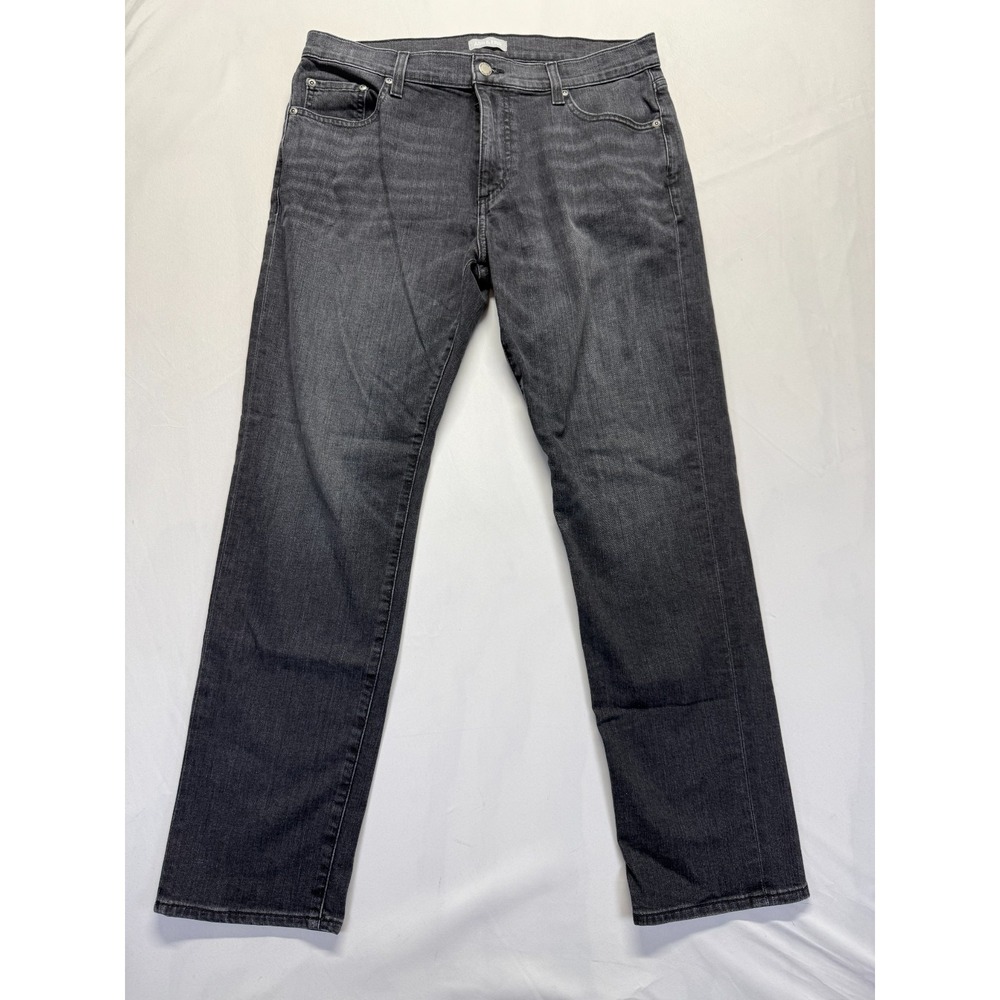 Ash & Erie Explorer Jeans Mens 34x29 Black Dark Wash Whisker Denim Straight Leg